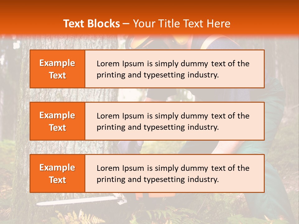 Cutting Tool Chainsaw PowerPoint Template