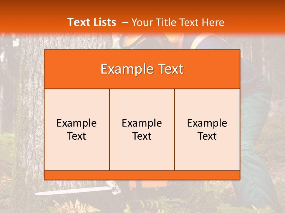 Cutting Tool Chainsaw PowerPoint Template