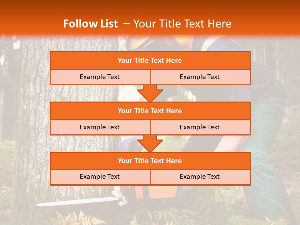 Cutting Tool Chainsaw PowerPoint Template