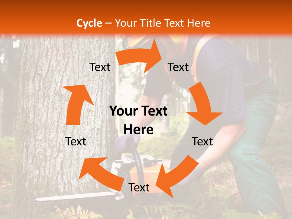 Cutting Tool Chainsaw PowerPoint Template