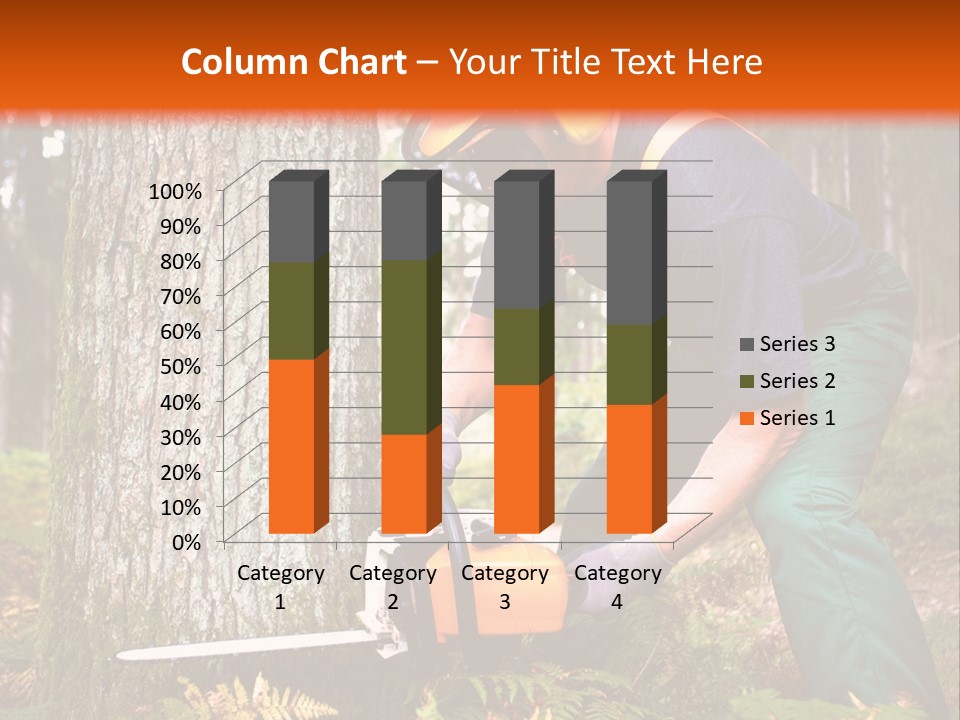 Cutting Tool Chainsaw PowerPoint Template