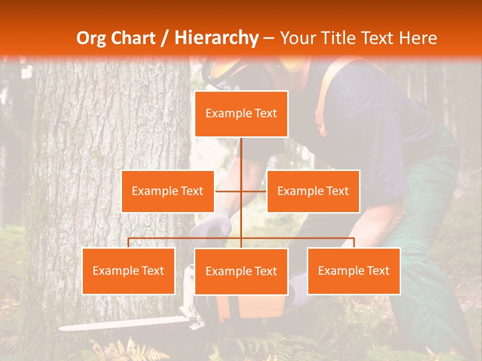 Cutting Tool Chainsaw PowerPoint Template