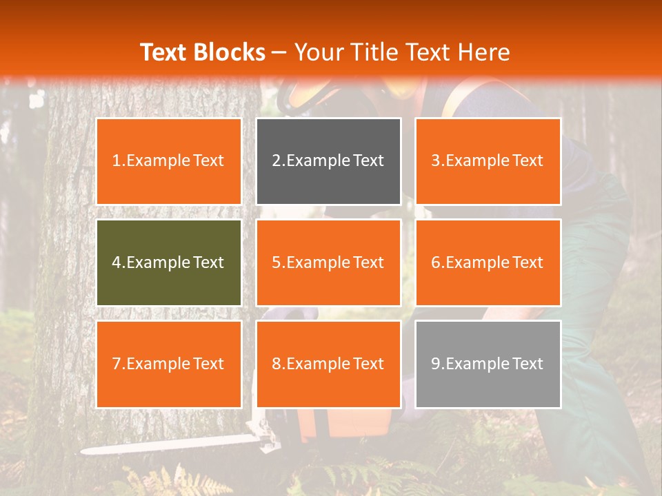 Cutting Tool Chainsaw PowerPoint Template