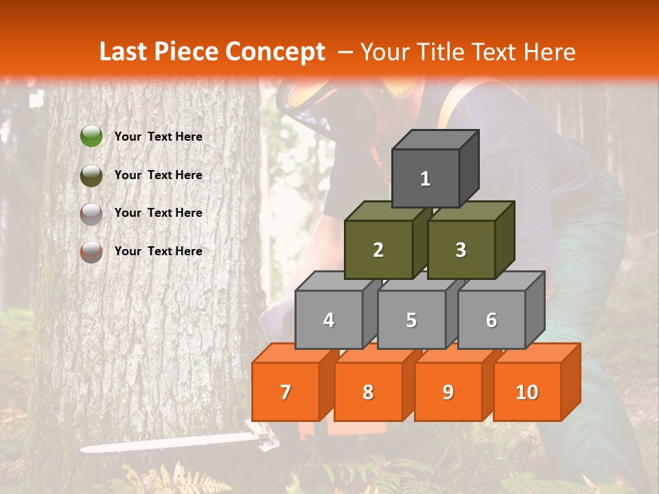 Cutting Tool Chainsaw PowerPoint Template