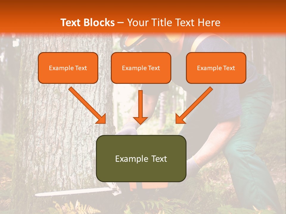 Cutting Tool Chainsaw PowerPoint Template