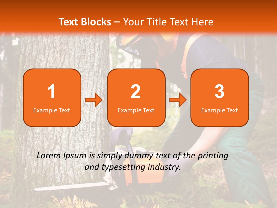 Cutting Tool Chainsaw PowerPoint Template