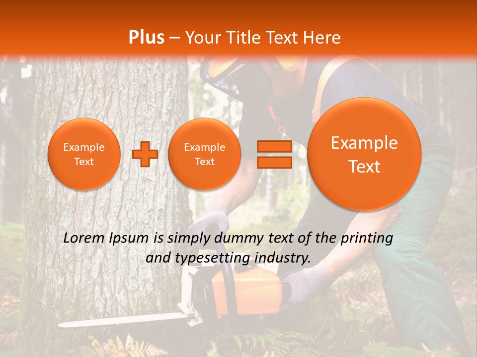 Cutting Tool Chainsaw PowerPoint Template