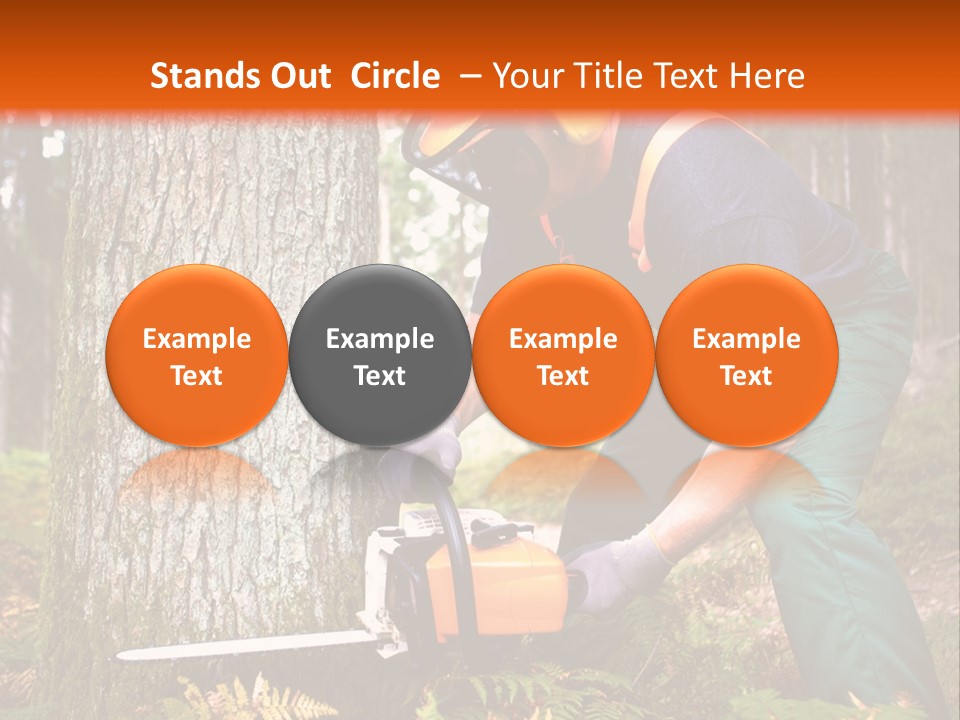 Cutting Tool Chainsaw PowerPoint Template
