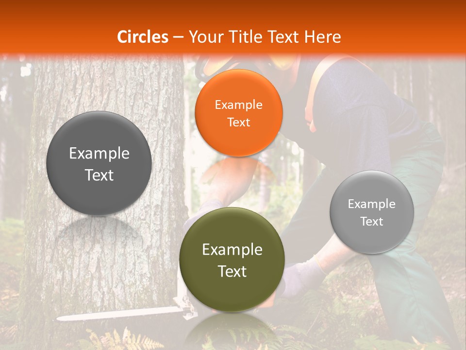 Cutting Tool Chainsaw PowerPoint Template