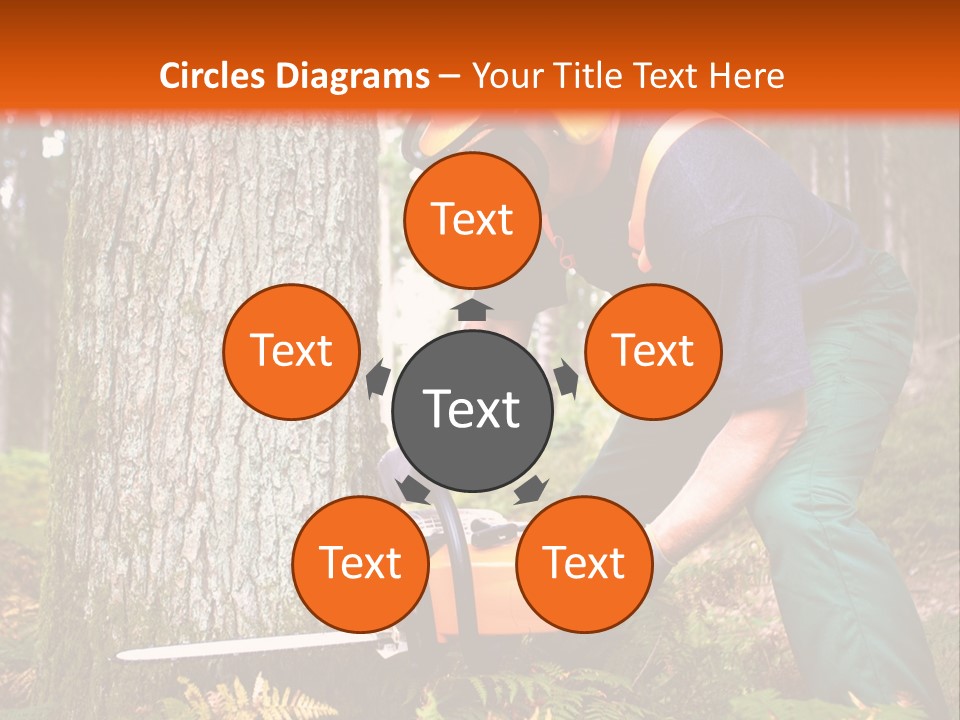 Cutting Tool Chainsaw PowerPoint Template