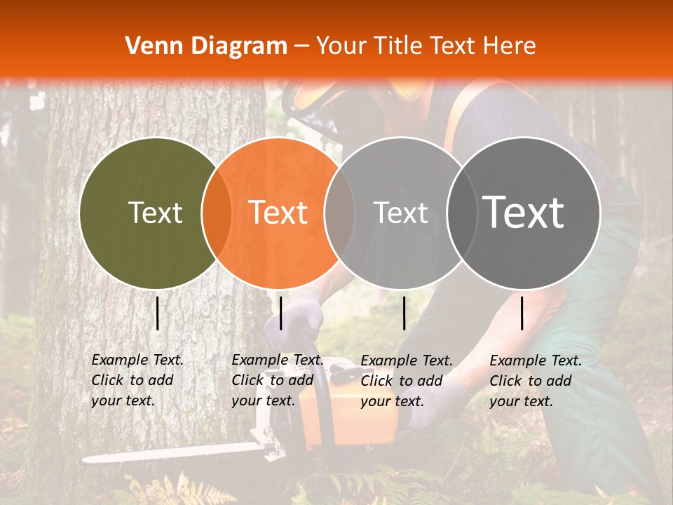 Cutting Tool Chainsaw PowerPoint Template