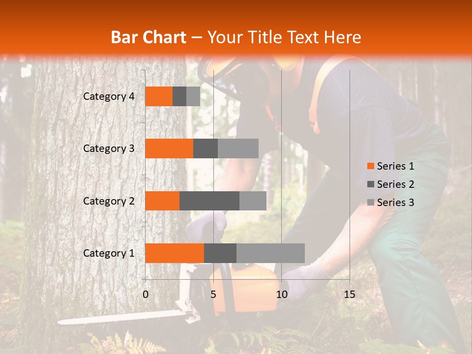 Cutting Tool Chainsaw PowerPoint Template
