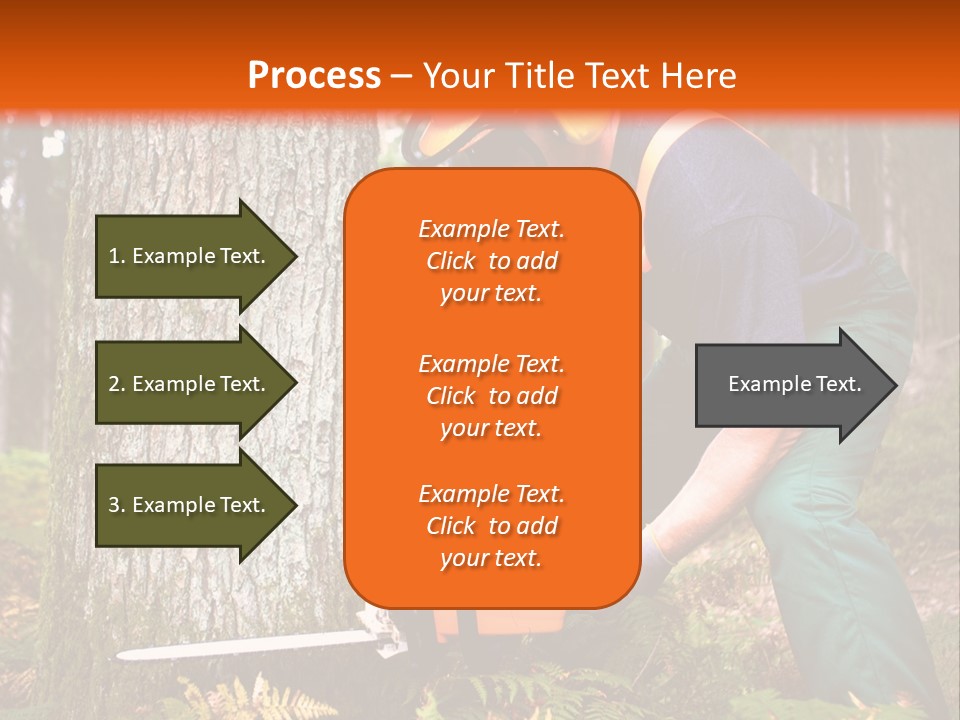 Cutting Tool Chainsaw PowerPoint Template