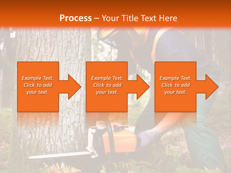 Cutting Tool Chainsaw PowerPoint Template