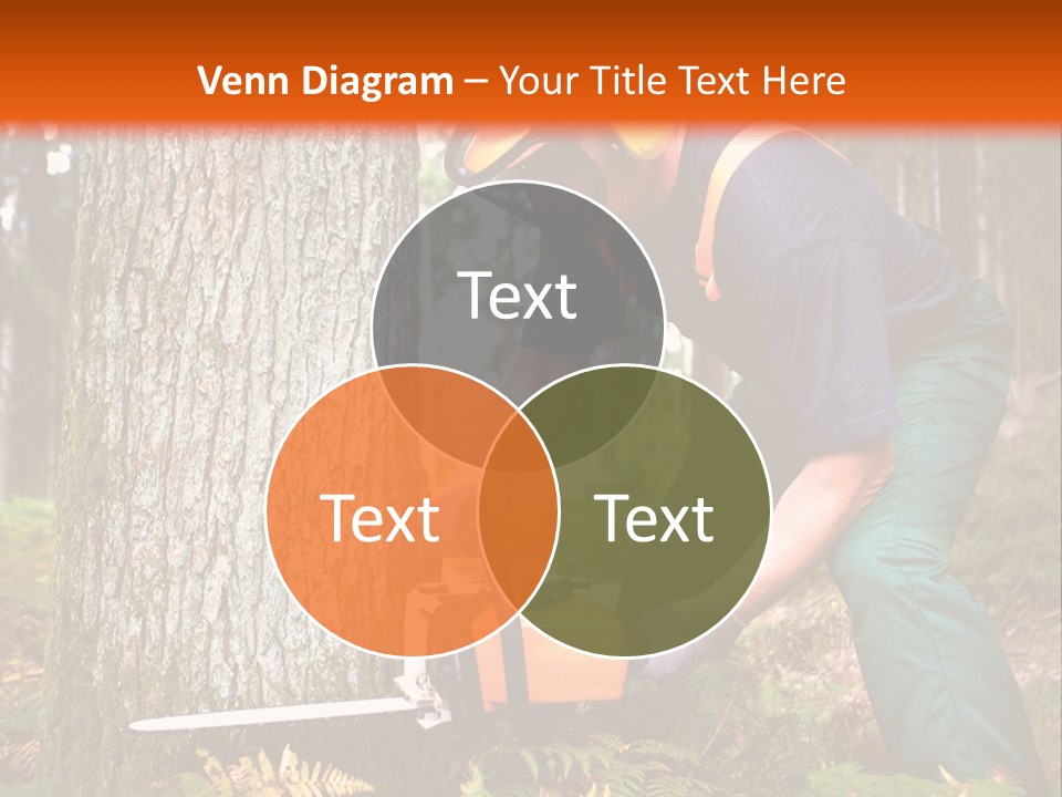 Cutting Tool Chainsaw PowerPoint Template