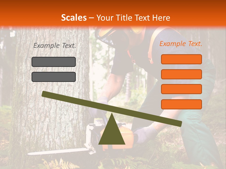 Cutting Tool Chainsaw PowerPoint Template