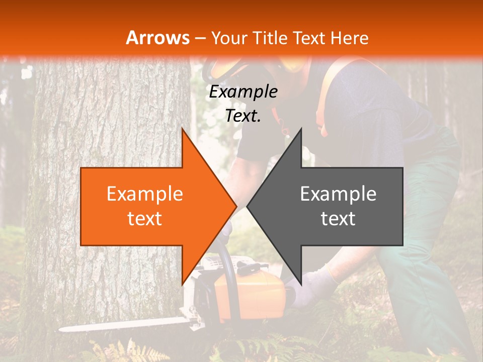 Cutting Tool Chainsaw PowerPoint Template