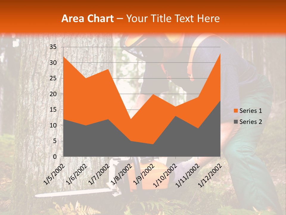 Cutting Tool Chainsaw PowerPoint Template