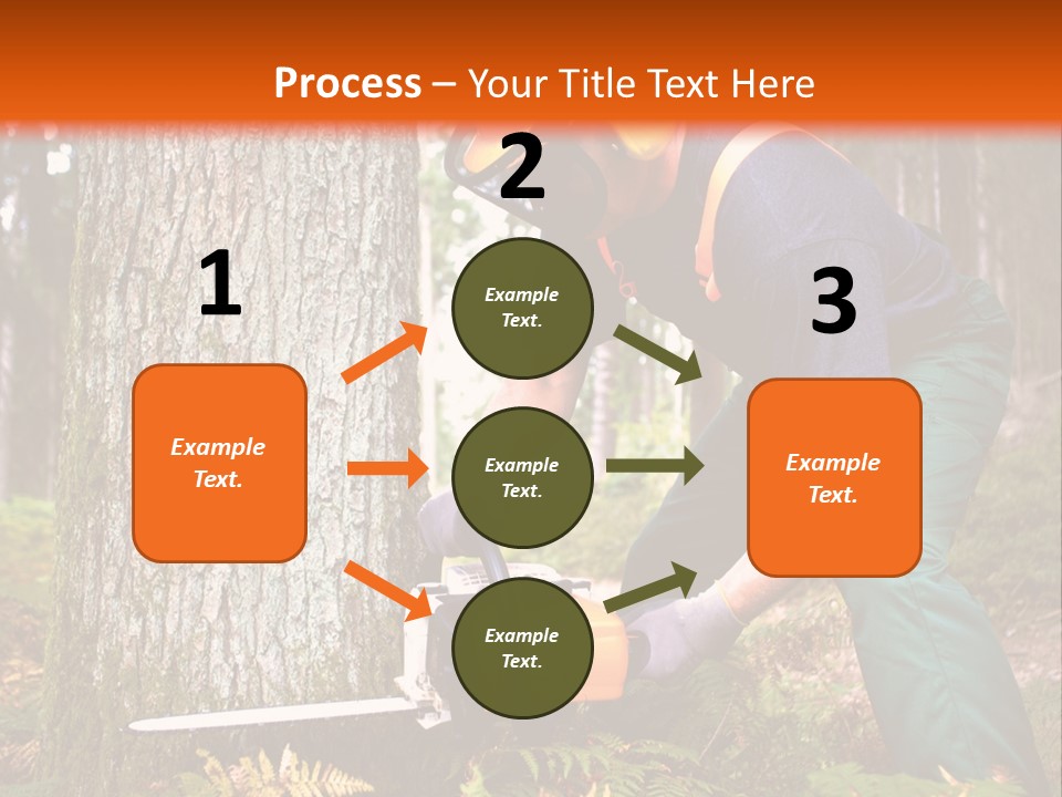 Cutting Tool Chainsaw PowerPoint Template