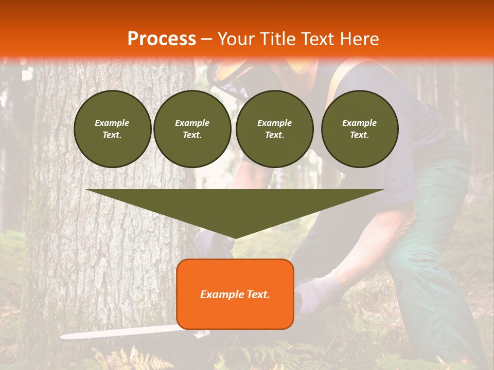 Cutting Tool Chainsaw PowerPoint Template