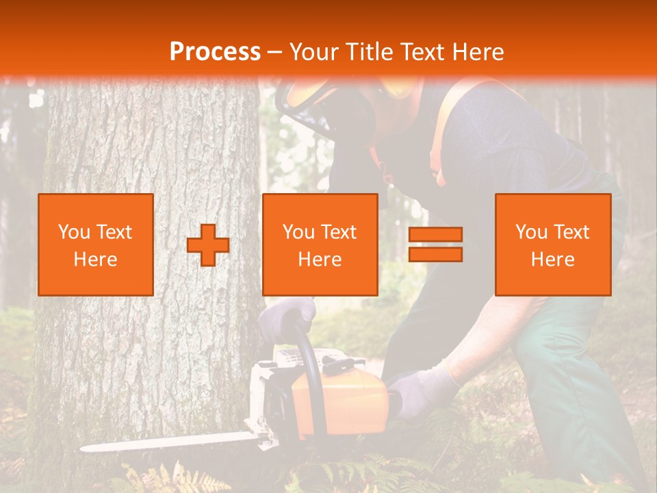 Cutting Tool Chainsaw PowerPoint Template