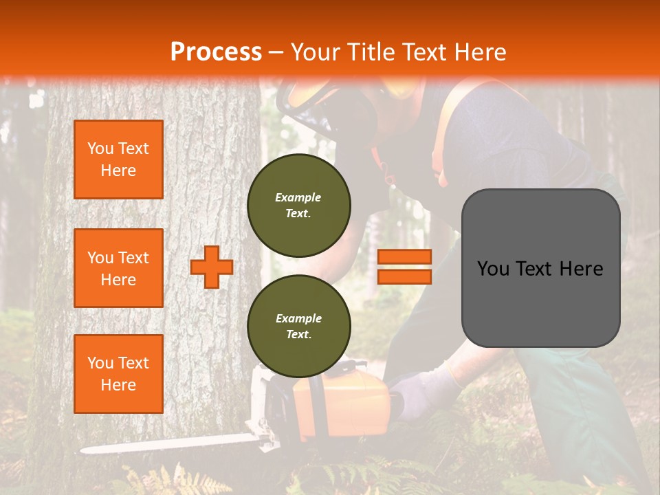 Cutting Tool Chainsaw PowerPoint Template