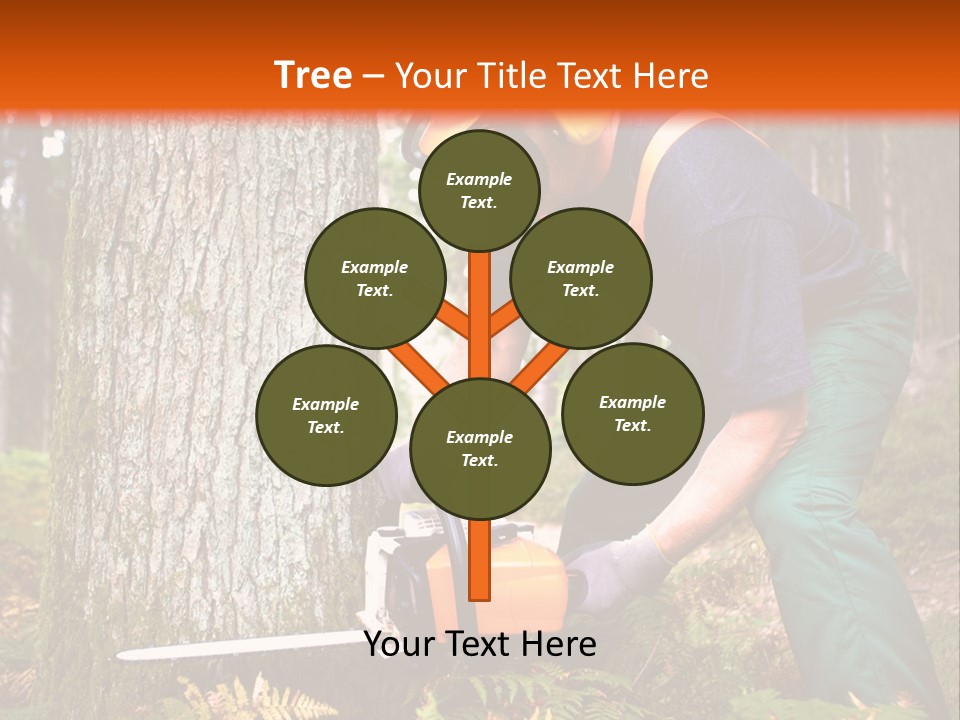 Cutting Tool Chainsaw PowerPoint Template