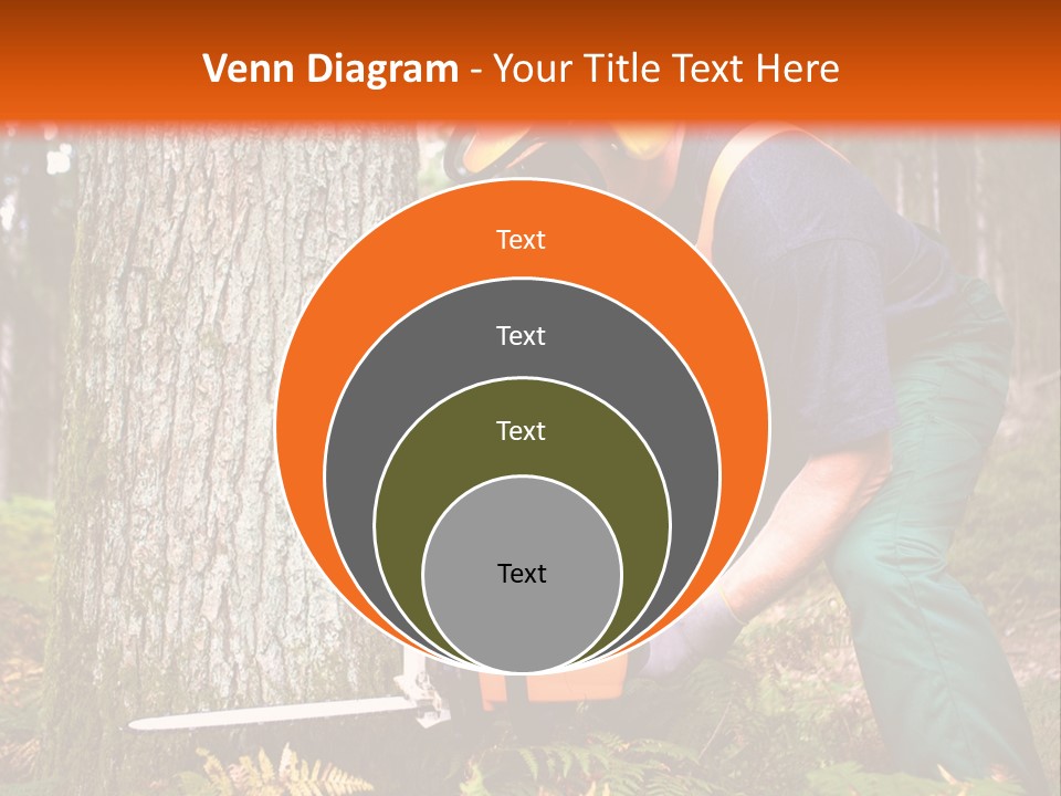Cutting Tool Chainsaw PowerPoint Template