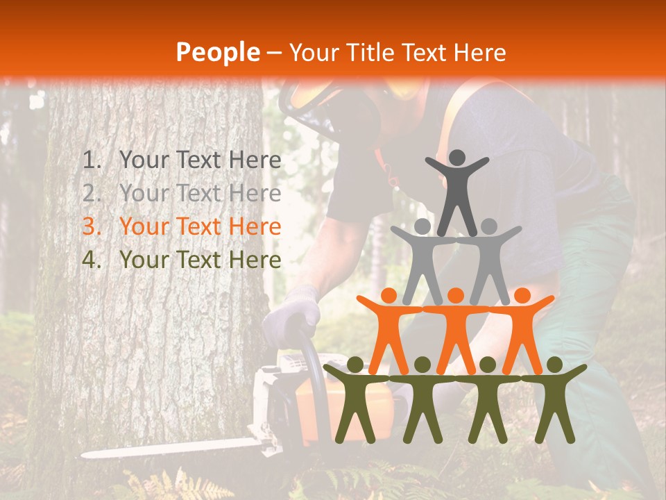 Cutting Tool Chainsaw PowerPoint Template