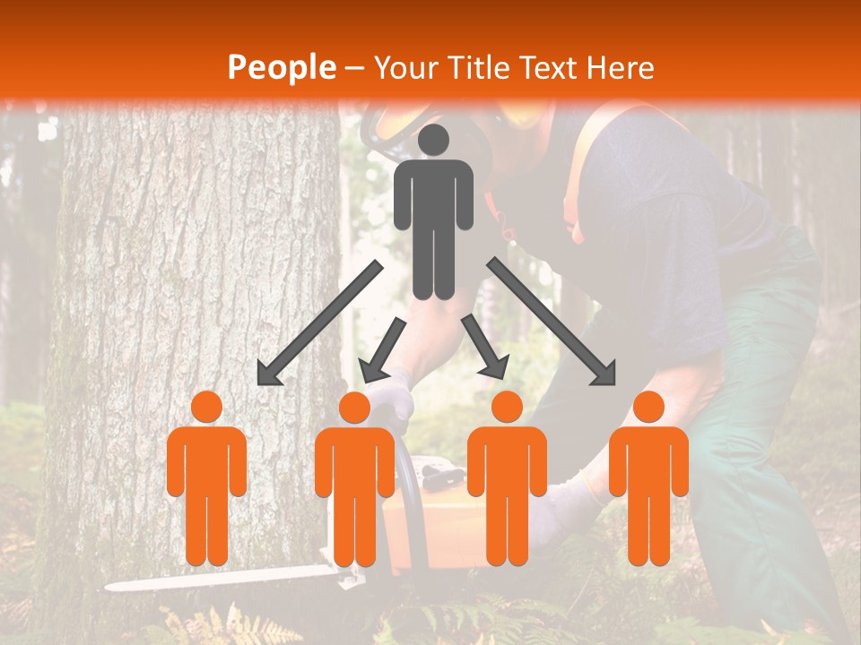 Cutting Tool Chainsaw PowerPoint Template