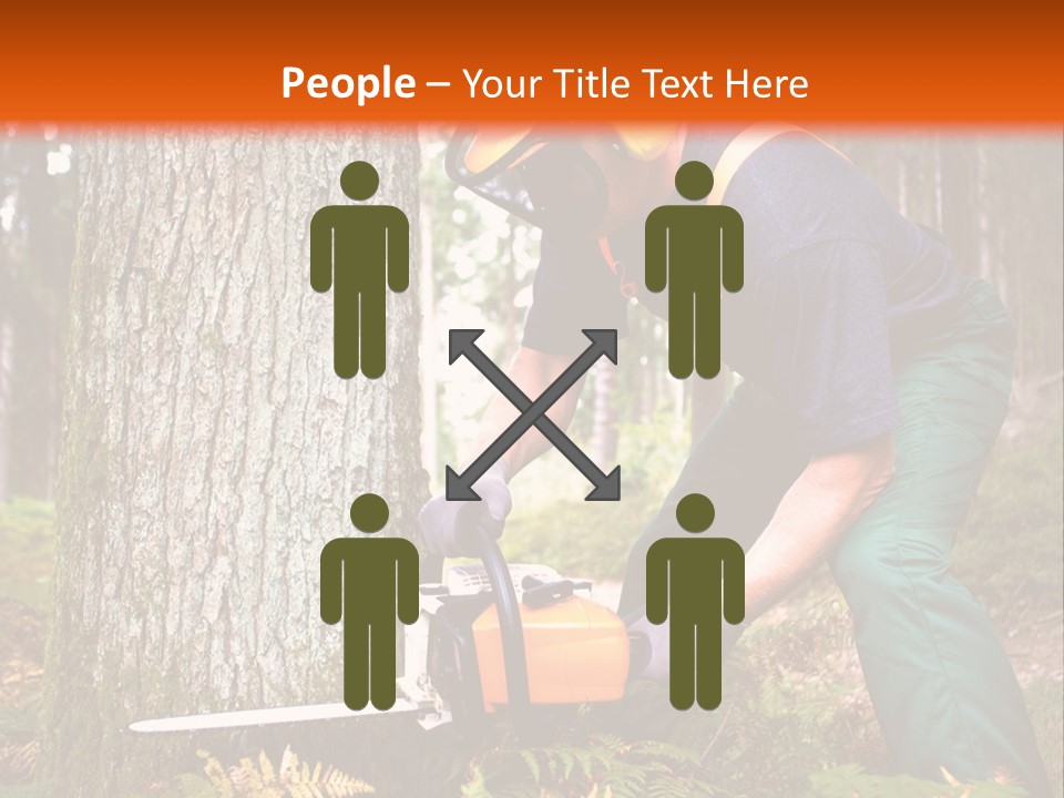 Cutting Tool Chainsaw PowerPoint Template