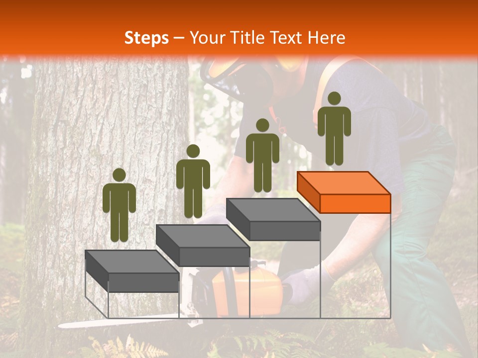 Cutting Tool Chainsaw PowerPoint Template