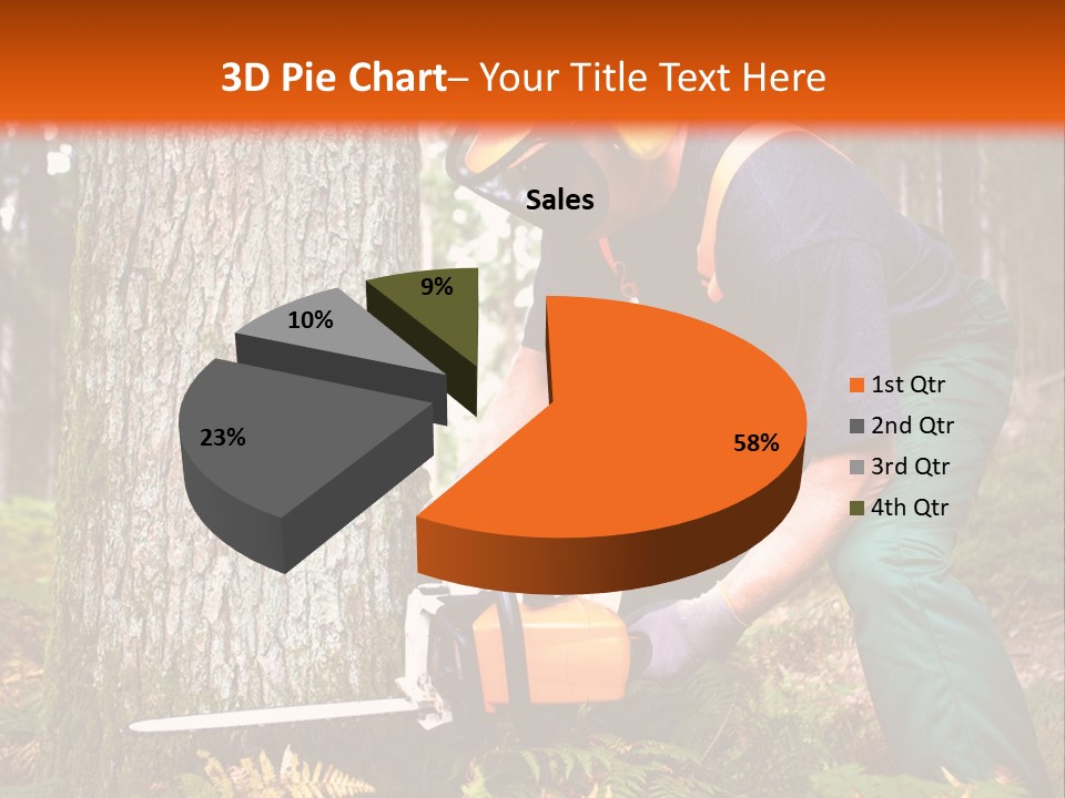 Cutting Tool Chainsaw PowerPoint Template
