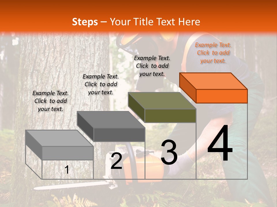 Cutting Tool Chainsaw PowerPoint Template