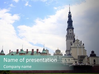 Europe Steeple Hill PowerPoint Template