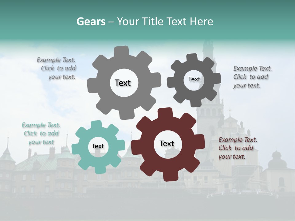 Europe Steeple Hill PowerPoint Template