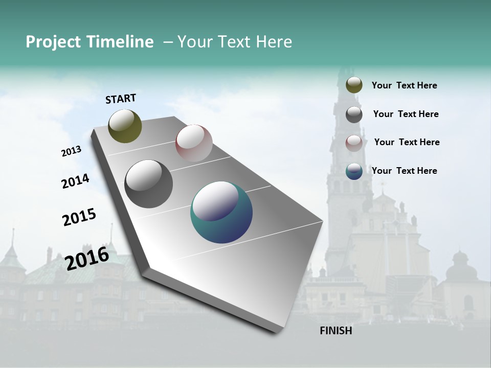 Europe Steeple Hill PowerPoint Template