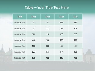 Europe Steeple Hill PowerPoint Template