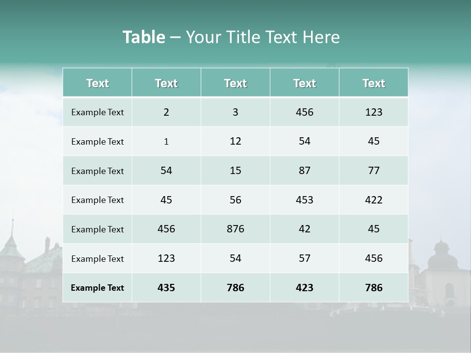 Europe Steeple Hill PowerPoint Template