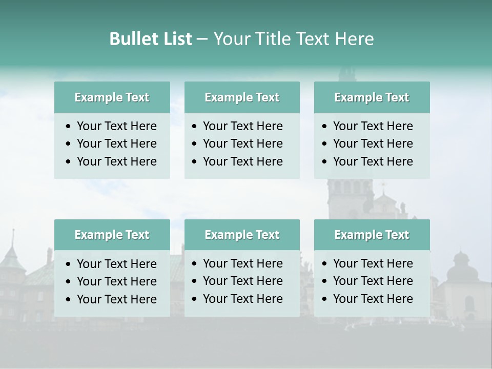Europe Steeple Hill PowerPoint Template