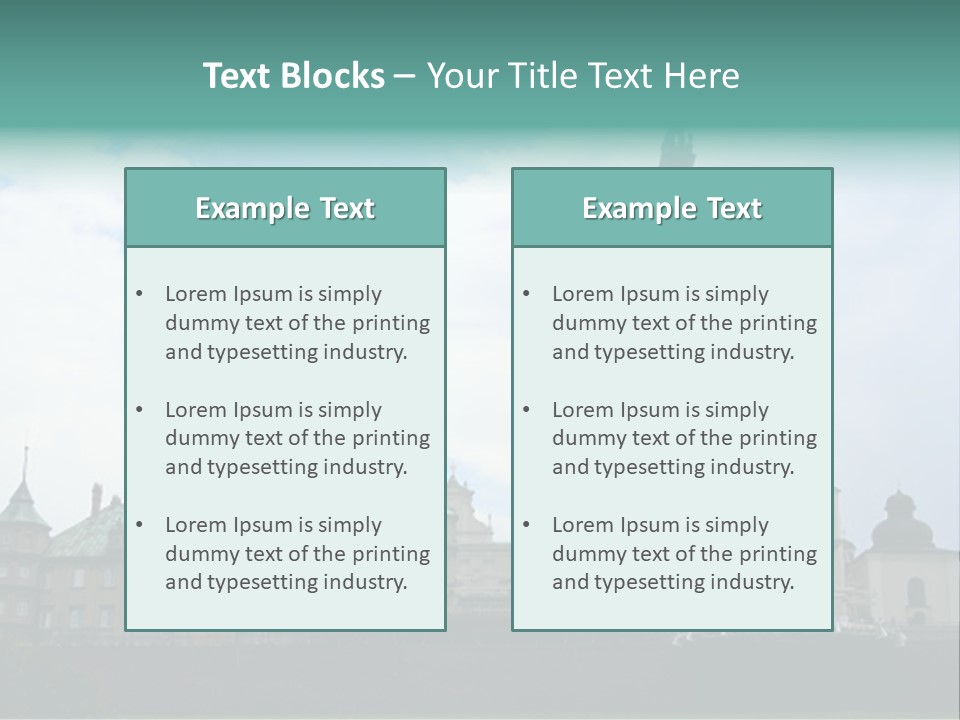 Europe Steeple Hill PowerPoint Template