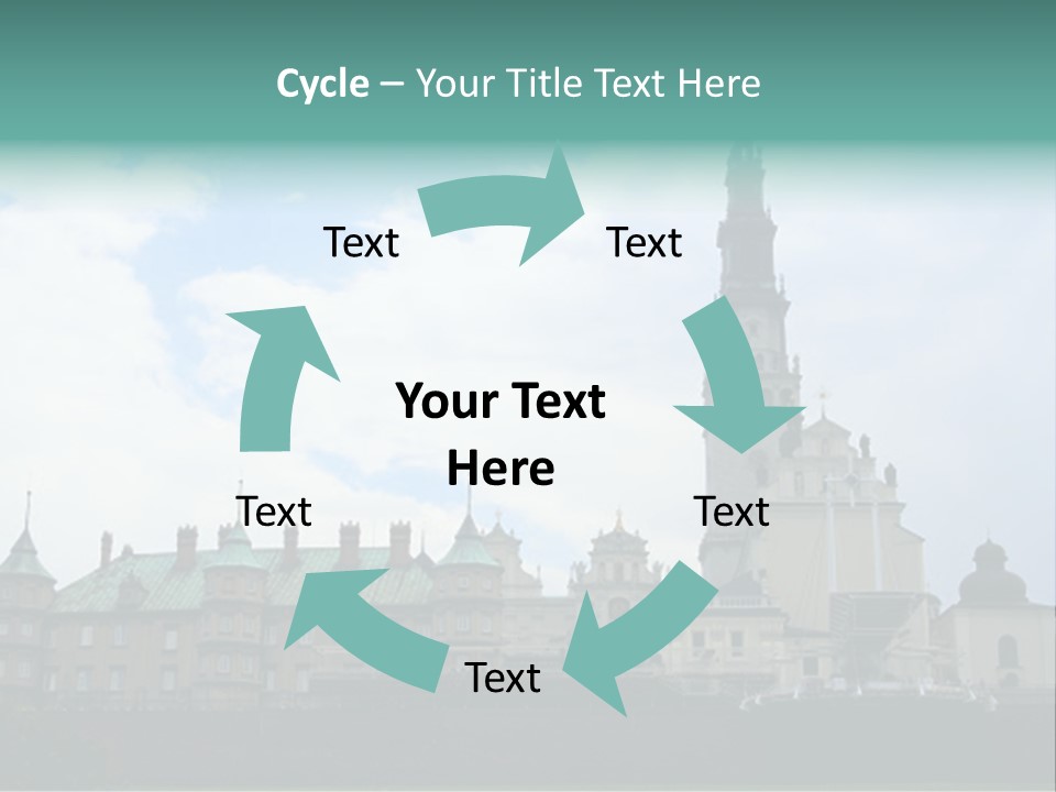 Europe Steeple Hill PowerPoint Template