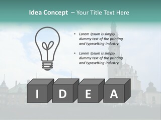 Europe Steeple Hill PowerPoint Template