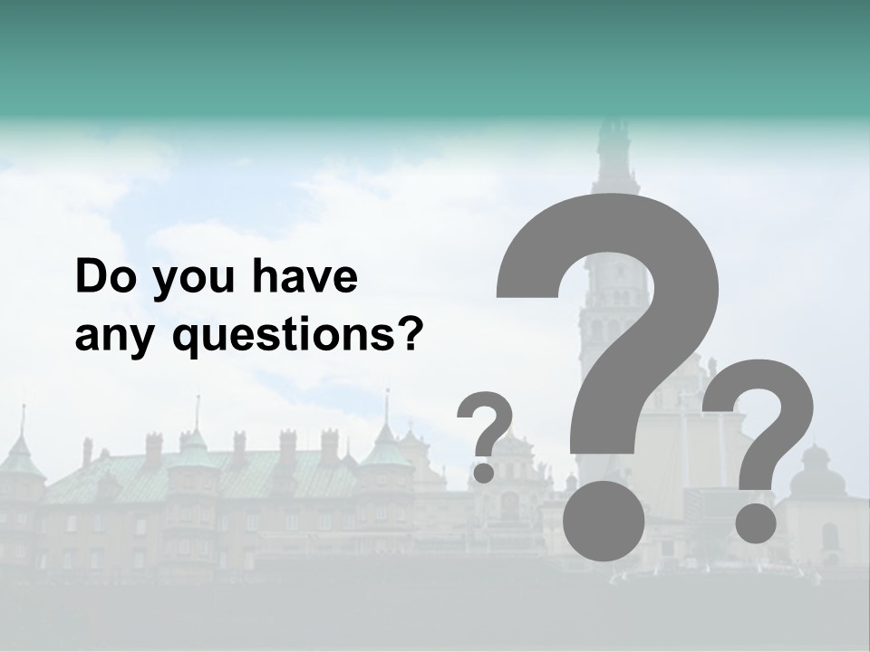 Europe Steeple Hill PowerPoint Template