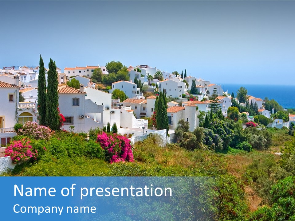 Sky Construction Nerja PowerPoint Template