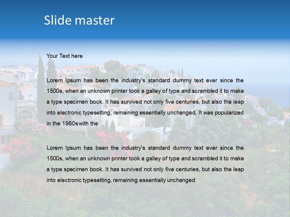 Sky Construction Nerja PowerPoint Template