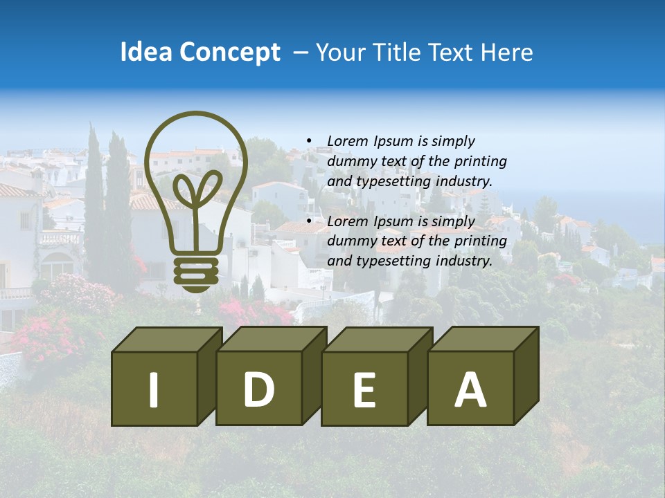 Sky Construction Nerja PowerPoint Template