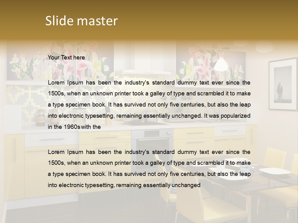 Table Wood Knife PowerPoint Template