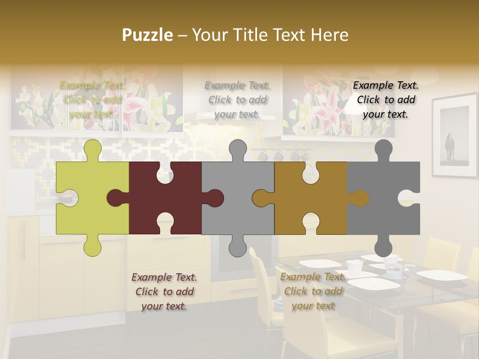 Table Wood Knife PowerPoint Template