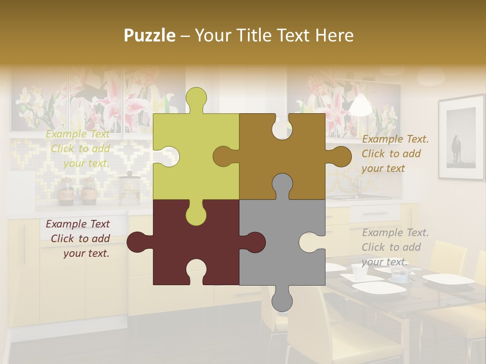 Table Wood Knife PowerPoint Template